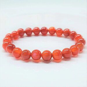 Carnelian 8 mm Bracelet Unisex